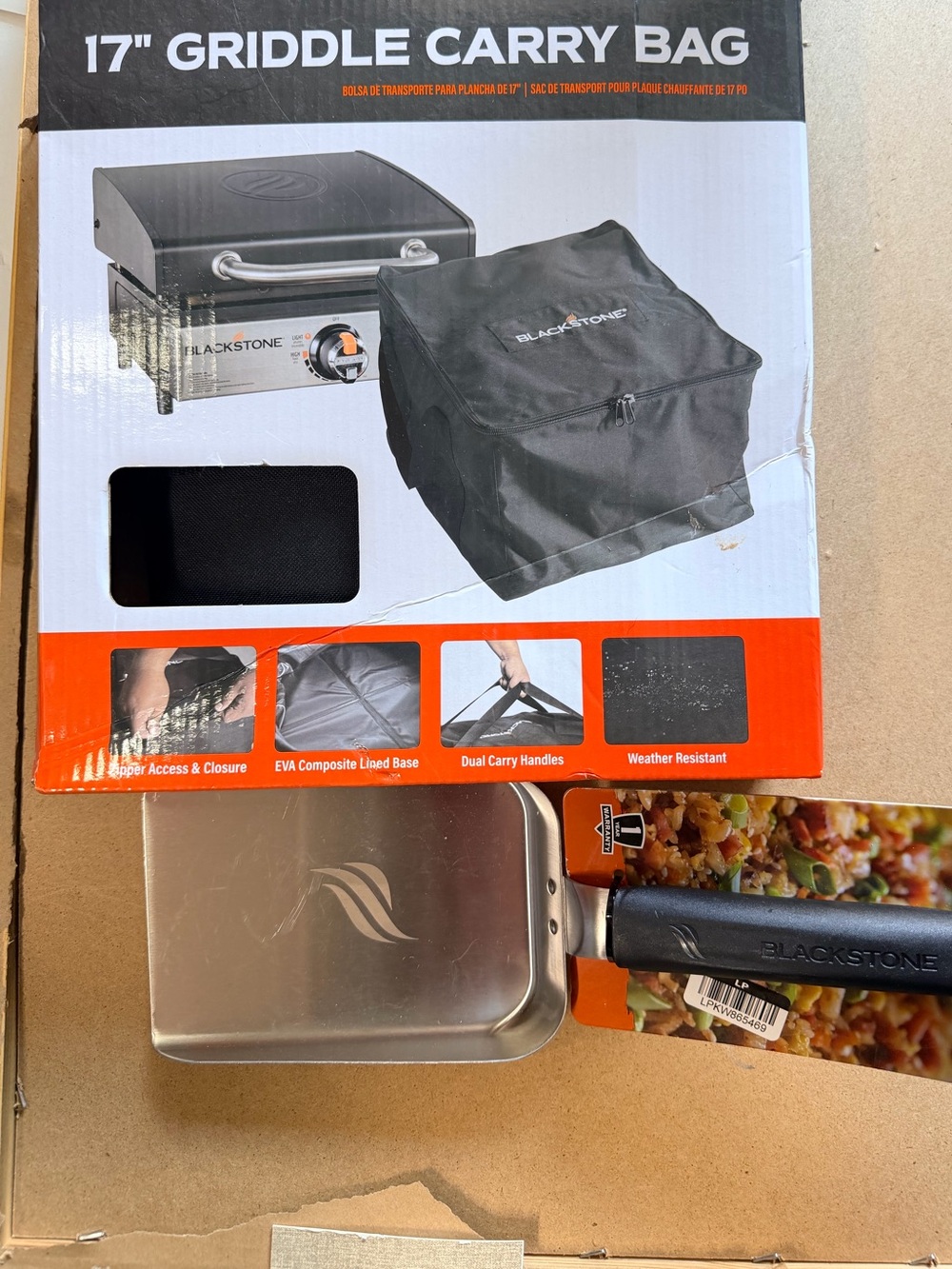 Blackstone Black Griddle Carry Bag with Dual Handles+Blackstone scoop